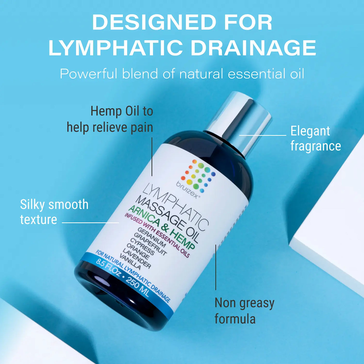 Lymphatic Massage Oil with Arnica & Hemp