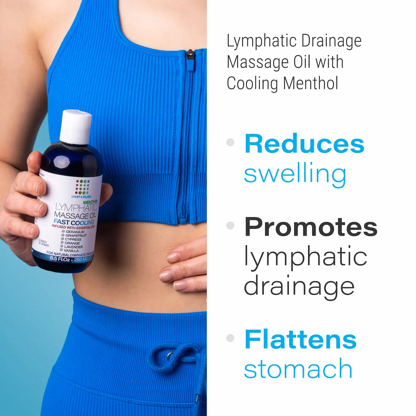 Lymphatic Massage Oil with Cooling Menthol