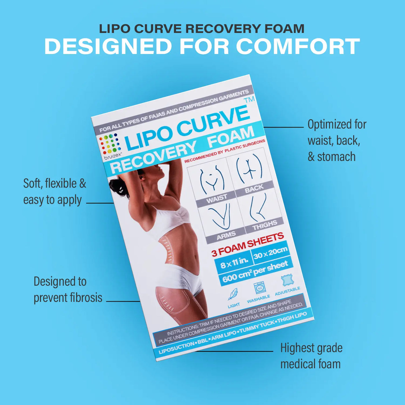 Lipo Curve Foam Pads