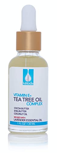 KÈLODA Scar & Keloid Removal Tea Tree Oil, Post Surgery Scars & Keloids Treatment, For Acne, Burns & Piercing, Formulated with Anti-Scar Cocoa, Shea Butter, Vitamin E & Lavender, 1 Oz