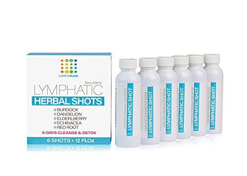 Bruizex Lymphatic Drainage Shots, Drink Supplment for Full Body Lymphatic Cleanse & Detox, Support Lymphedema, Lipedema, & Liposuction Recovery, Post Massage & Manual Drainage, 12 Oz Each (6-Pack)