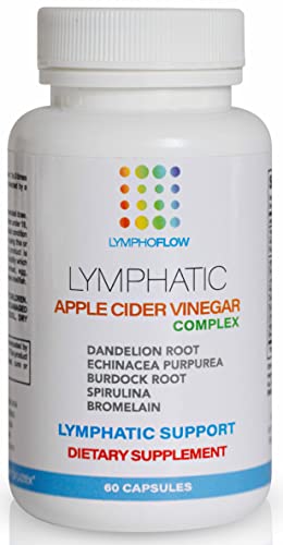 Bruizex Apple Cider Vinegar Complex Capsules, Lymphatic Drainage Apple Cider Vinegar Detox Supplement, Promotes Lymphatic Health, Body Cleanse & Detox, 60 Capsules