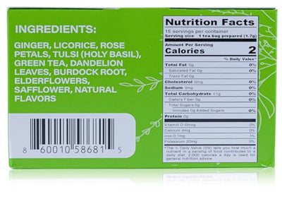 Bruizex Lymphatic Tea: natural herbal tea blend for lymphatic system health, support & drainage, cleanse and detox I For liposuction, BBL, tummy tuck, lipedema, lymphedema I 30 Tea Bags