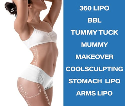 Bruizex Lipo Curve Post Surgery Compression Abdominal Board, Ab Board Post Tummy Tuck, BBL, & Liposuction, Compatible with Faja & Compression Garments, Use with Lipo Foam Pads & Lymphatic Massage Oil