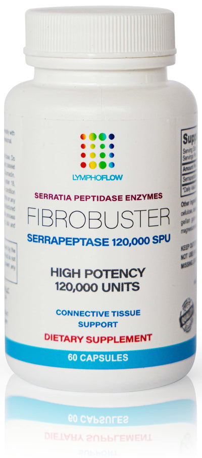 Bruizex FibroBuster: Serrapeptase Proteolytic Enzymes 120,000 SPU, Fibrosis Treatment, Scar & Keloid Removal Supplement for Post Surgery Recovery, Immune Support Supplement, 60 Capsules