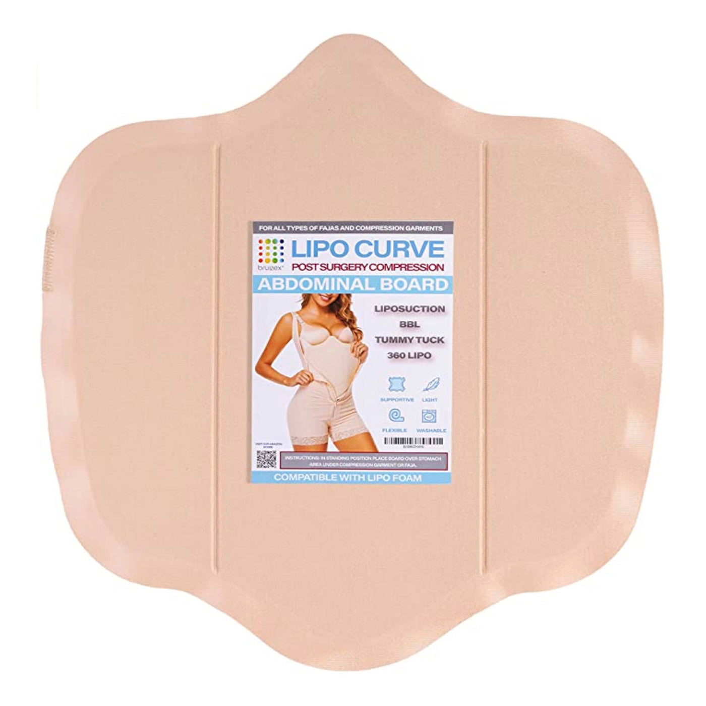  Lipo Board Abdominal Flattening Post Surgery Abdominal  Compression Lipo Template Flat Abs Fajate 9002 Nude : Clothing, Shoes &  Jewelry
