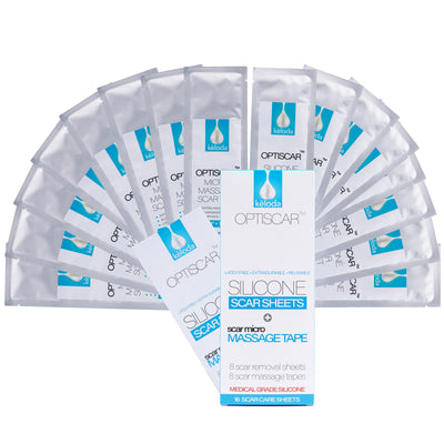 OPTISCAR: Scar Removal Silicone Sheets with Scar Massage Tape - Bruizex